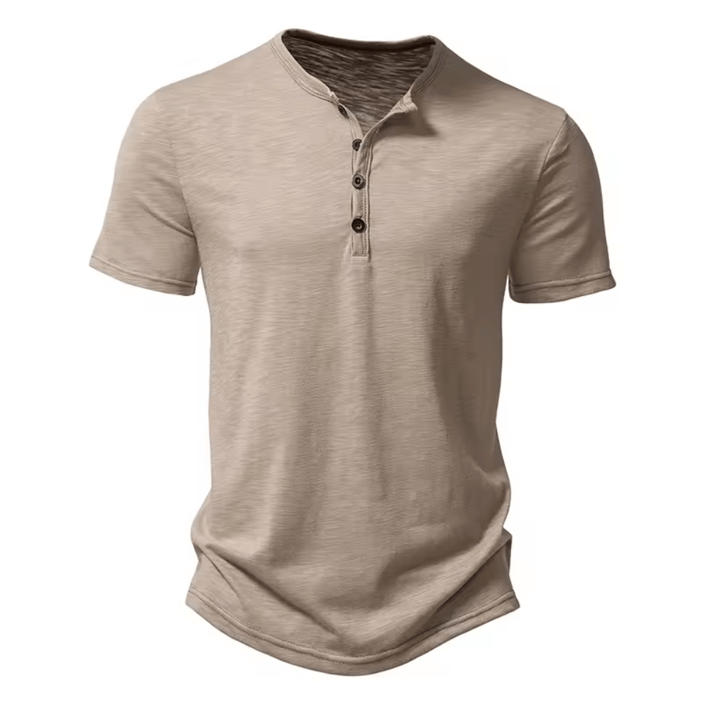 Camiseta Masculina Gola Henley Campeche
