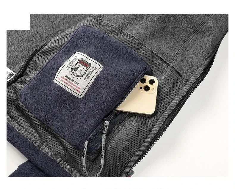 Jaqueta Masculina Polar Para Inverno com Bolsos - (Promoção de Inverno 2025)