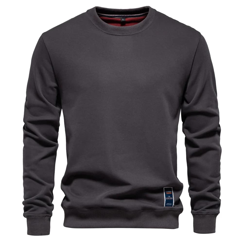 Moletom Masculino Liso Gola Redonda Berlim