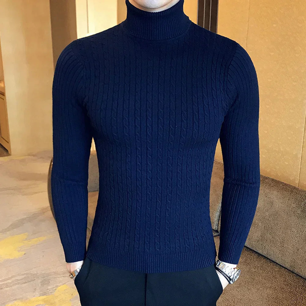 Suéter Masculino Pullover de Gola Alta