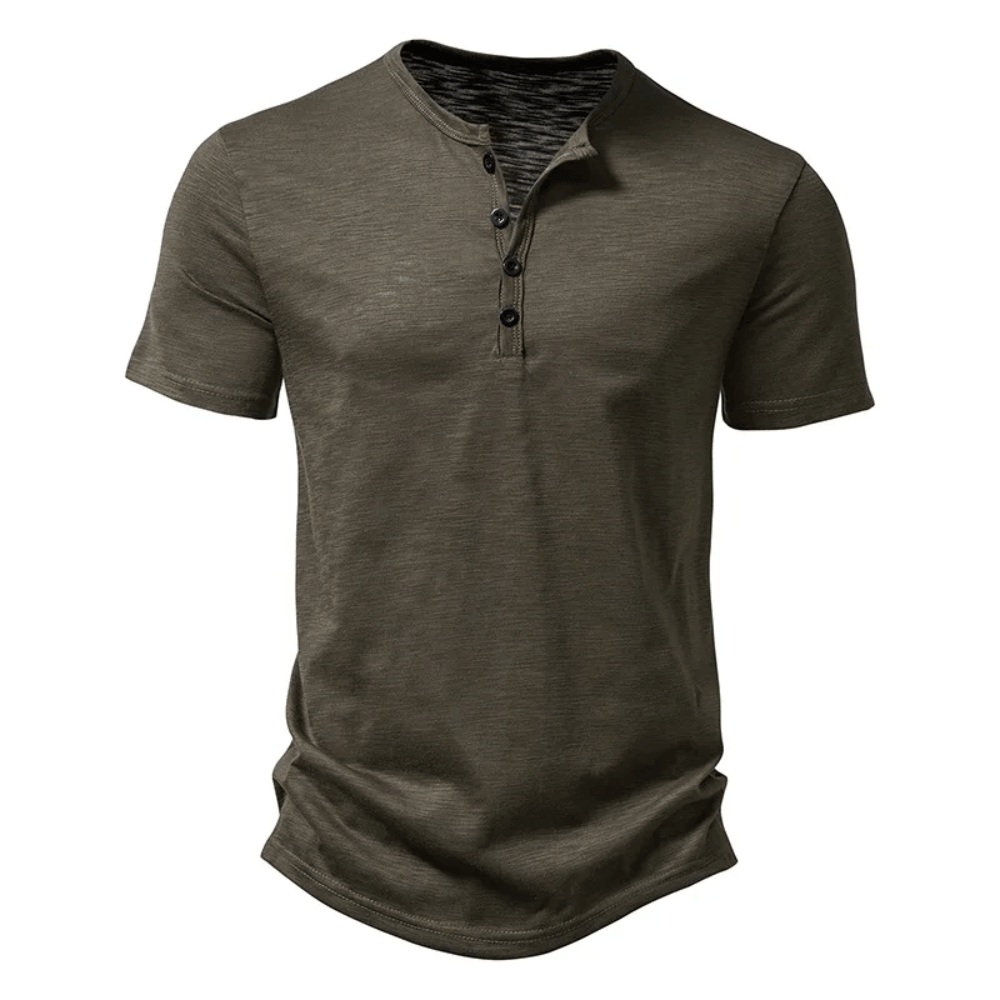 Camiseta Masculina Gola Henley Campeche
