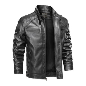 Jaqueta de Couro Masculina Resistente Slim