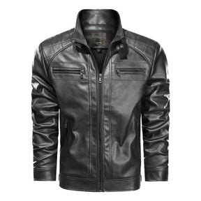 Jaqueta de Couro Masculina Resistente Slim