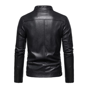 Jaqueta de Couro Masculina Resistente Slim