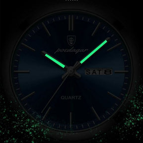 Relógio Masculino Prata Poedagar Vectorium Green
