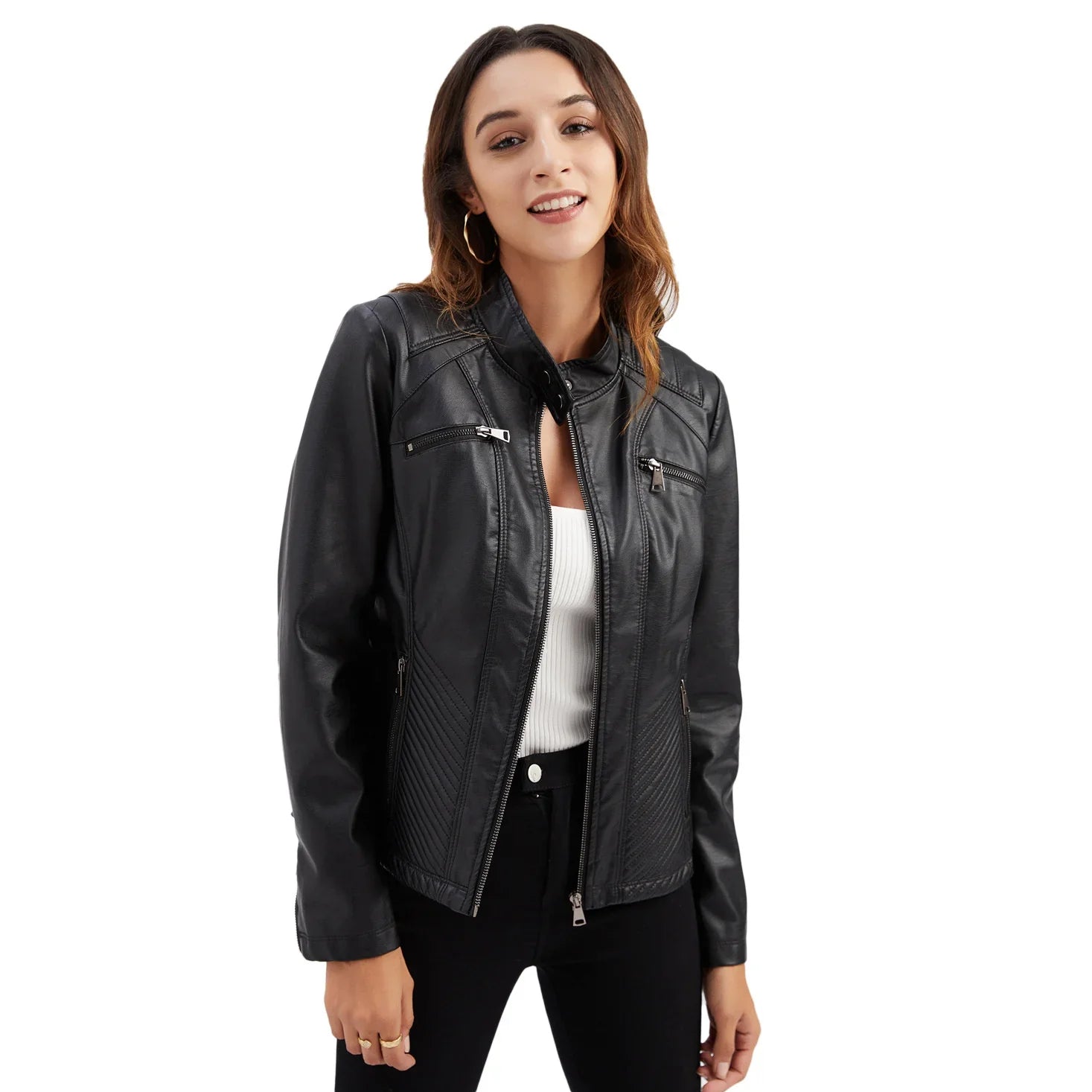 Jaqueta Feminina Casual com Zíper Estilo Streetwear - (Promoção de Inverno 2025)
