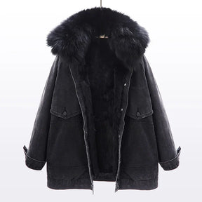 Jaqueta Jeans Feminina com Forro Para Inverno