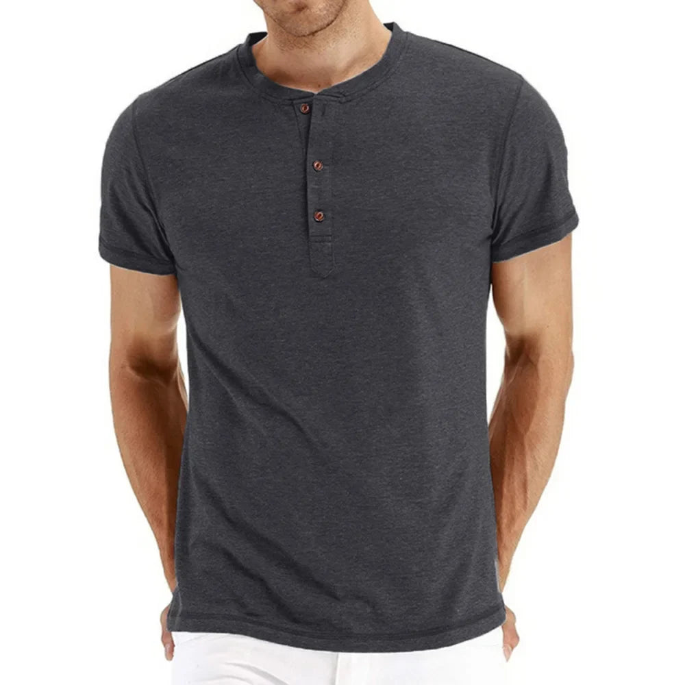 Camiseta Masculina Gola Henley Ubatuba