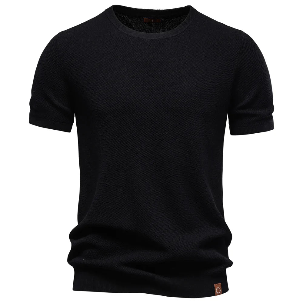 Camiseta Masculina Casual de Seda Nice
