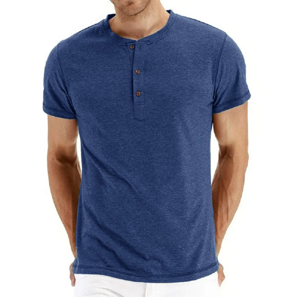 Camiseta Masculina Gola Henley Ubatuba